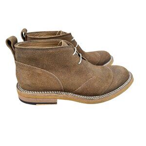 Belstaff Boots Mens US 9 Warren Burnished Suede Desert Tan Italy 42 Chukka